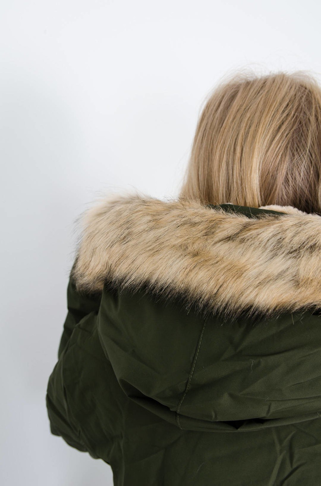 ZIELONA KURTKA ZIMOWA PARKA NA MISIU 