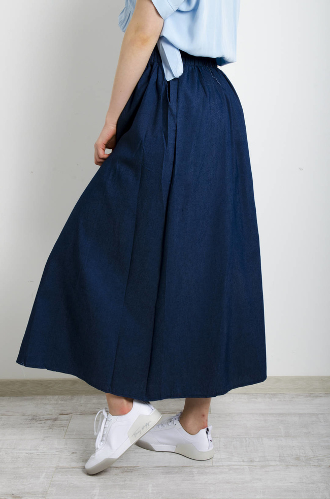 SPÓDNICA MAXI- GRANATOWA 