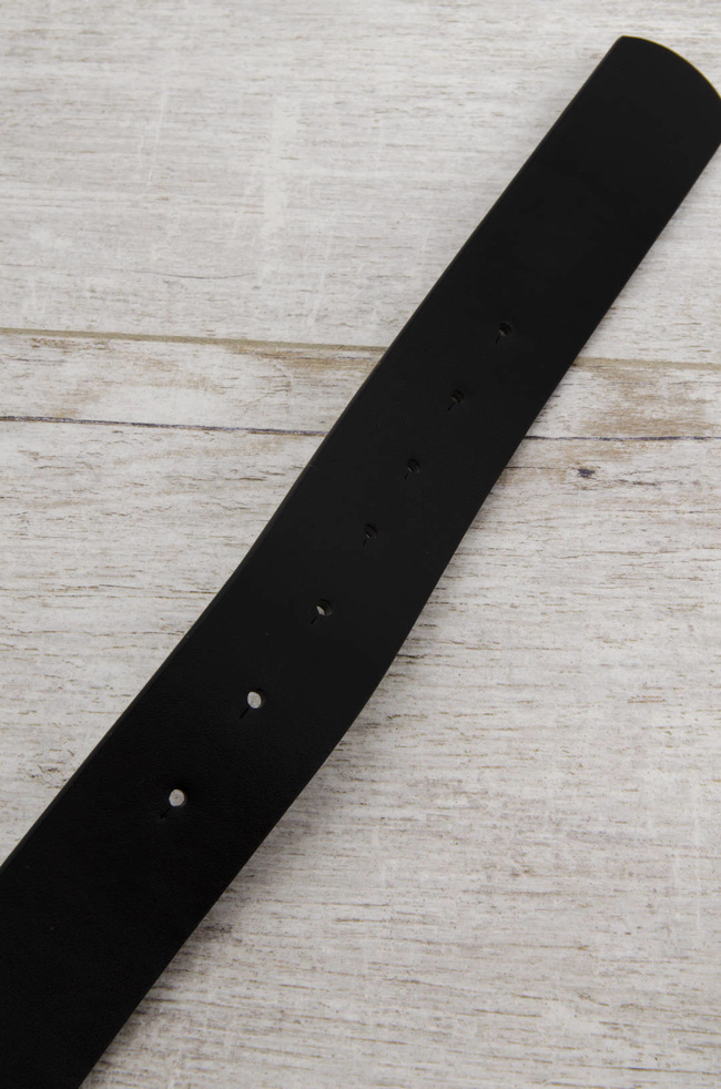 PASEK CZARNY ZE ZŁOTĄ KLAMRĄ