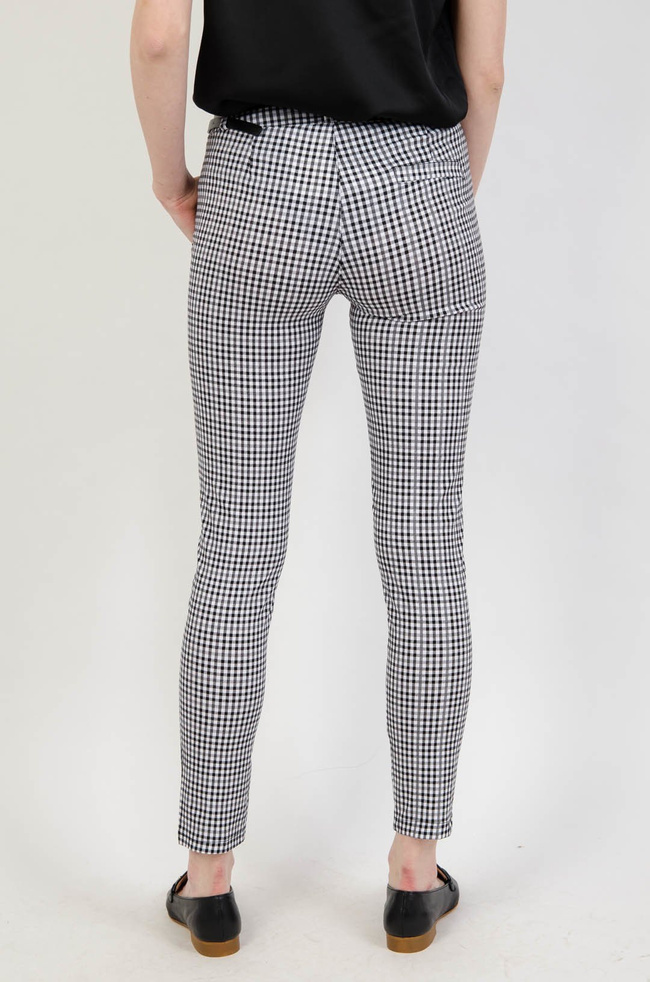 Eleganckie spodnie w pepitkę + pasek 