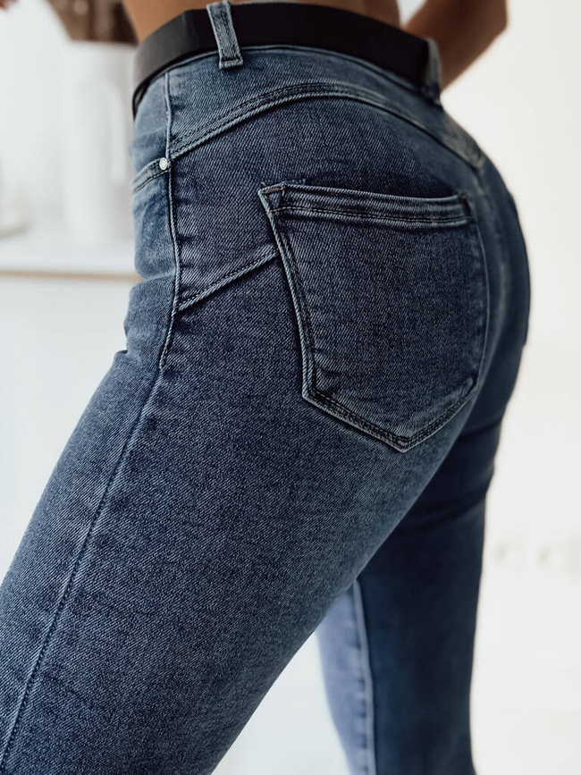 SPODNIE JEANSOWE PUSH UP+ PASEK