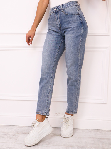 SPODNIE JEANSOWE- MOM STRETCH- GRANATOWE