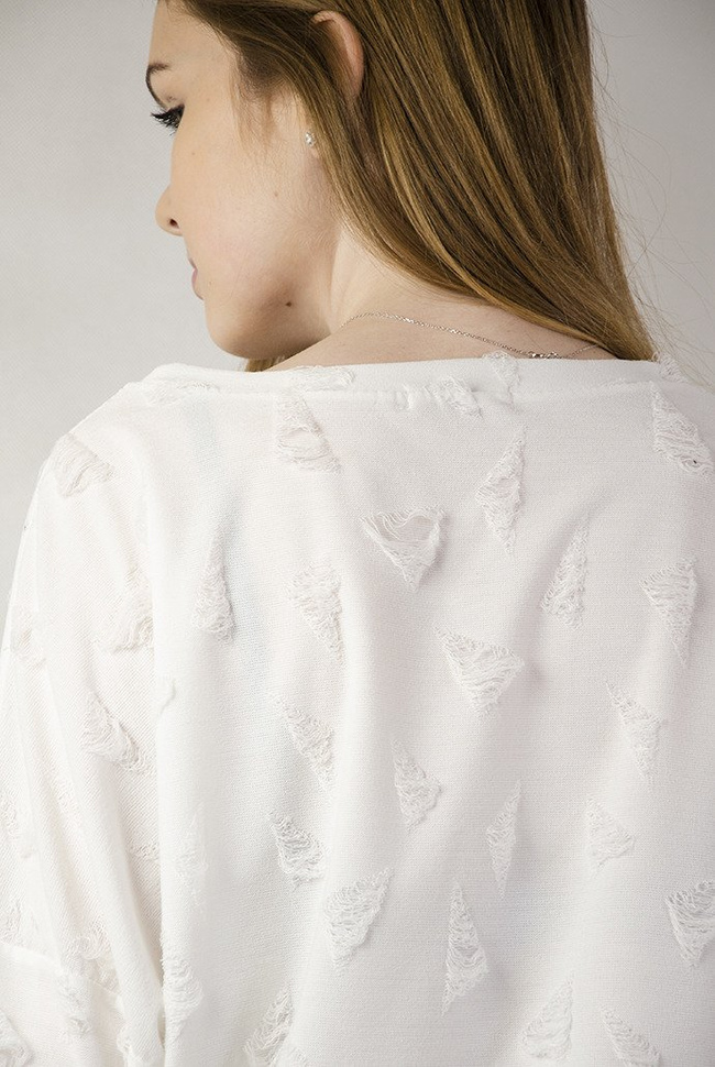 Biała bluzka gwiazdkami