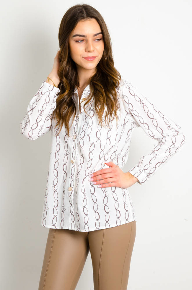 BIAŁA WZORZYSTA KOSZULA CG