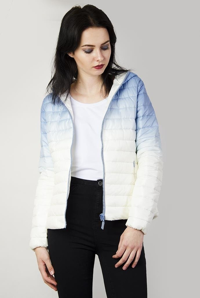 Kurtka cieniowana, ze zdobionym zamkiem