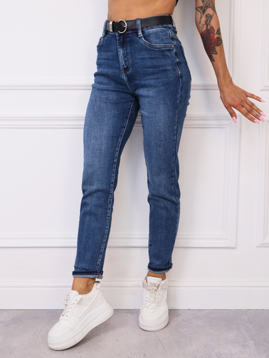 SPODNIE JEANSOWE MOM FIT+ PASEK
