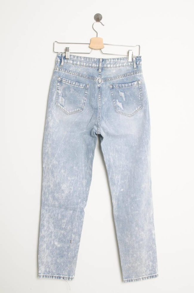 JASNE SPODNIE JEANSOWE BOYFRIEND Z WYSOKIM STANEM