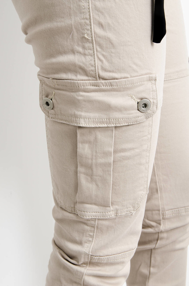 SPODNIE BEŻOWE CARGO