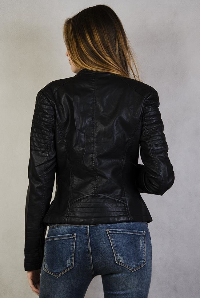 Kurtka ramoneska z zamkami