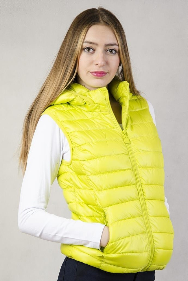 Kamizelka pikowana limonkowa