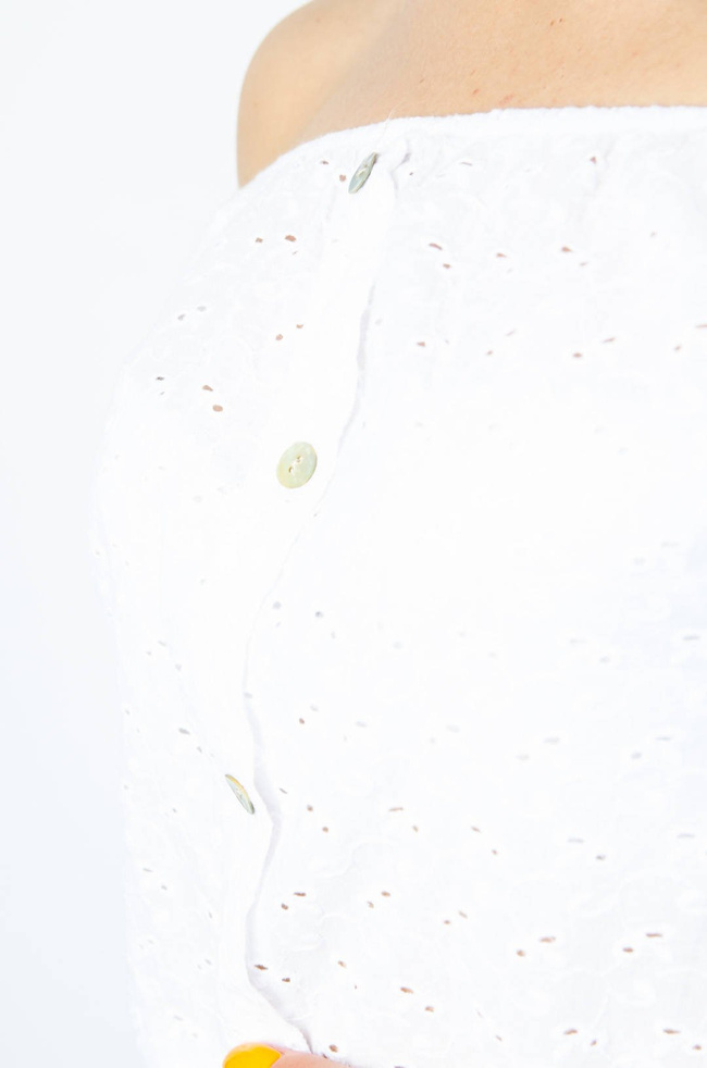 BIAŁA AŻUROWA BLUZKA 