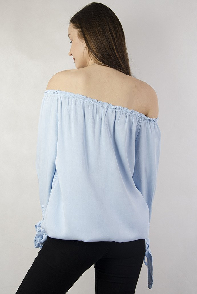 Bluzka hiszpanka niebieska