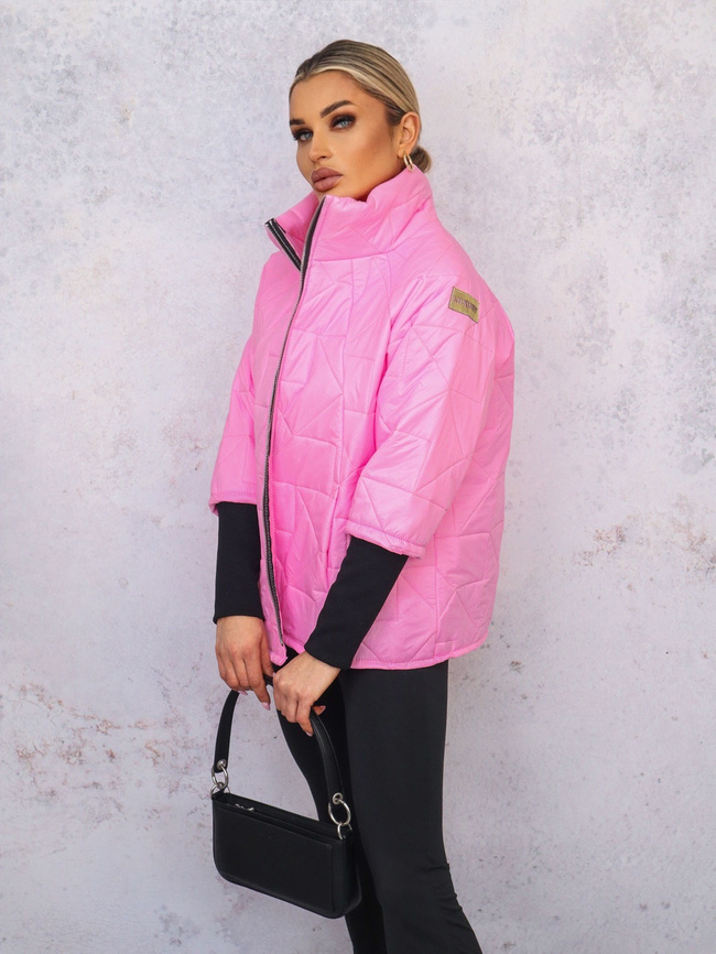 KURTKA PIKOWANA OVERSIZE- RÓŻOWA