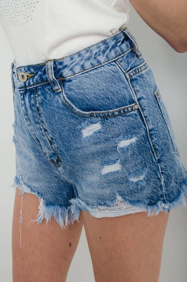 SZORTY JEANSOWE Z WYSOKIM STANEM