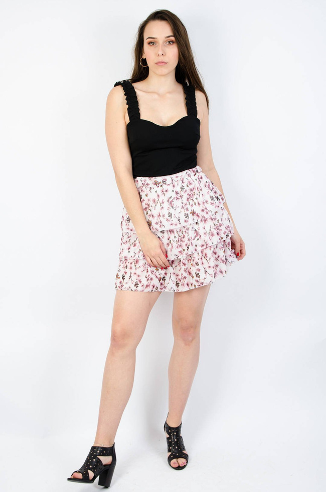 CZARNE BODY NA RAMIĄCZKA Z FALBANKAMI 