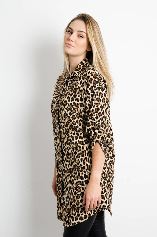 DŁUGA KOSZULA W PANTERKĘ