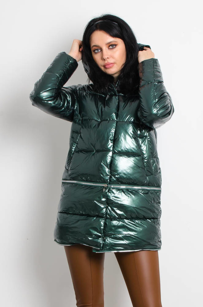 ZIELONA KURTKA WINYLOWA 3W1