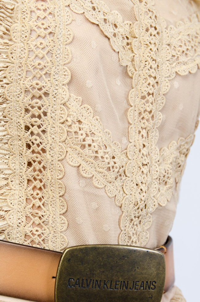 KORONKOWA SUKIENKA W KOLORZE BEŻOWYM