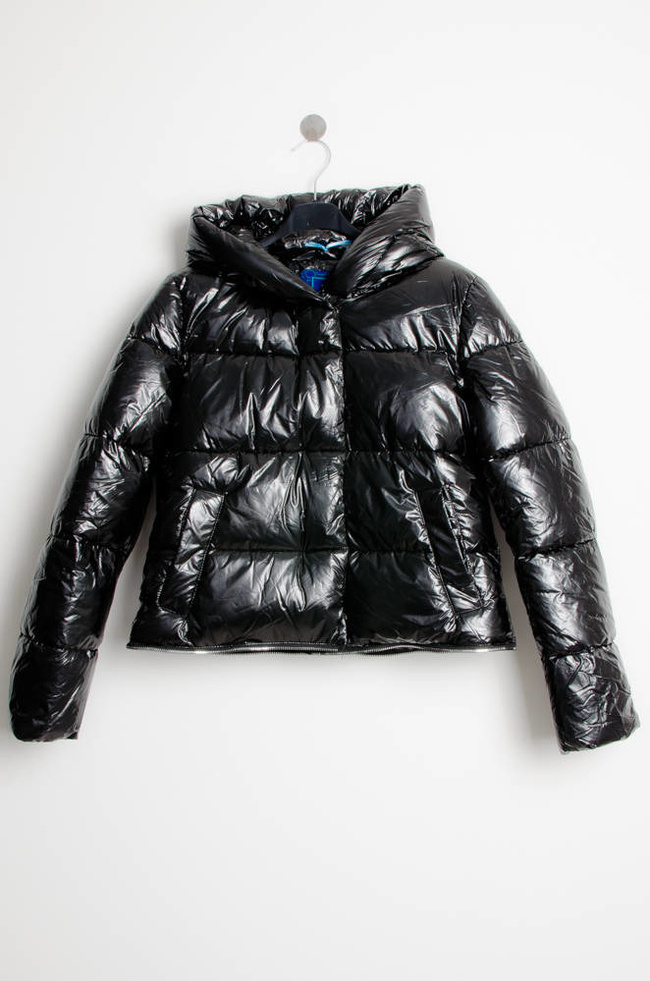 CZARNA KURTKA WINYLOWA 3W1