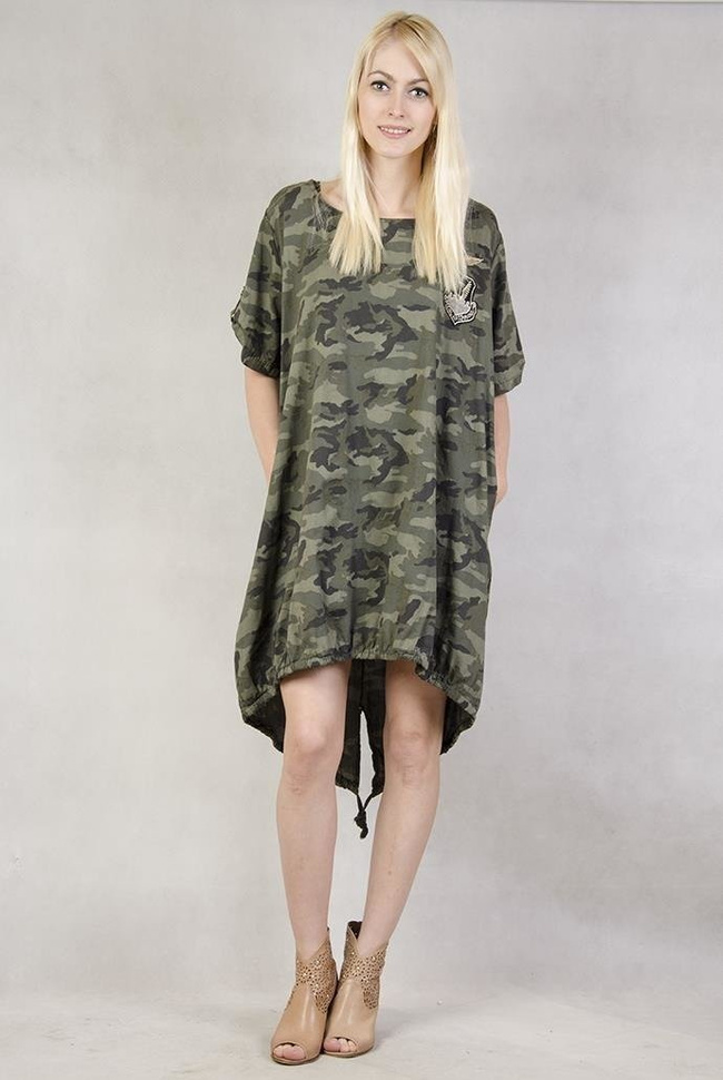 Sukienka moro z przedłużonym tyłem