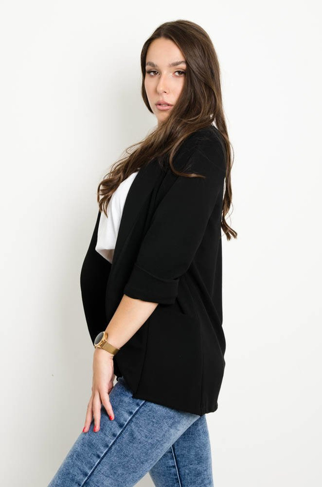 CZARNA NARZUTKA Z KIESZENIAMI