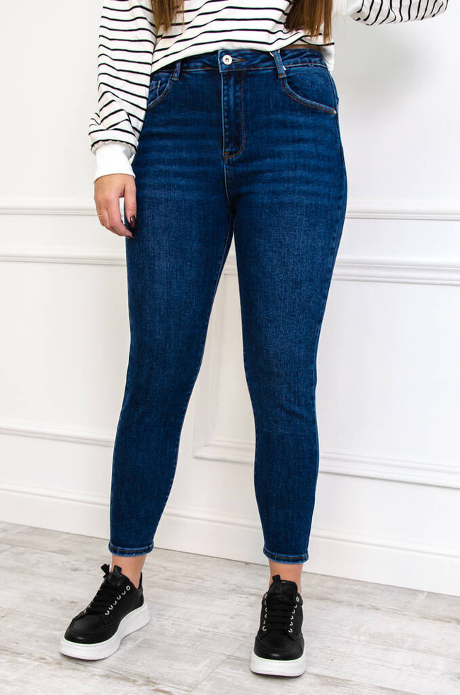 CIEMNE SPODNIE JEANSOWE- PLUS SIZE