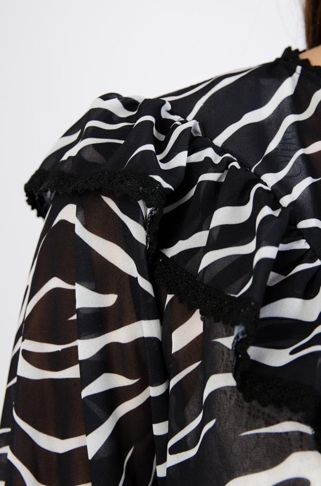 CZARNA BLUZKA -WZÓR ZEBRA 
