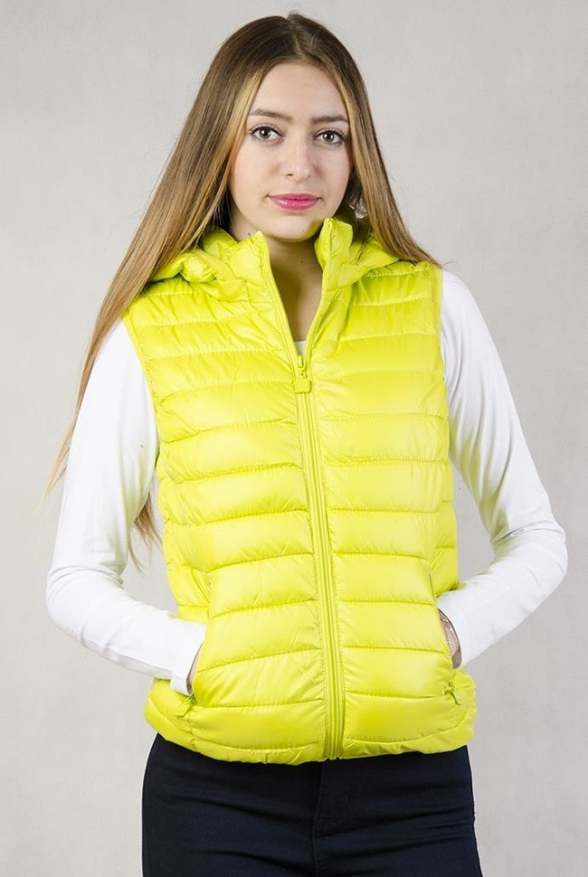Kamizelka pikowana limonkowa