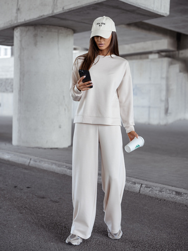 KOMPLET DRESOWY BLUZA+ SPODNIE- BEŻOWY