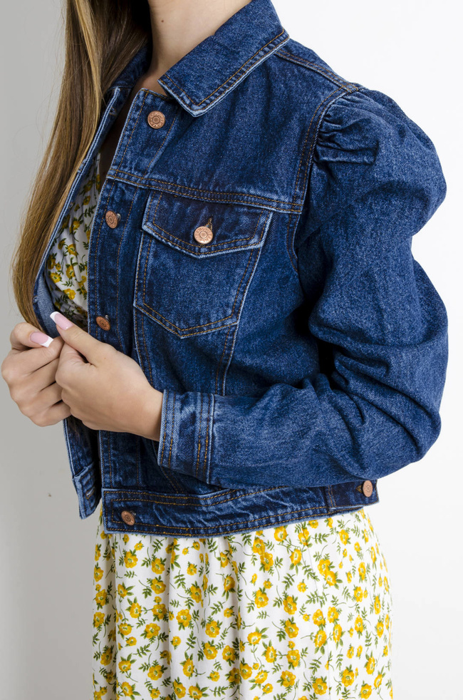 CIEMNA KURTKA JEANSOWA