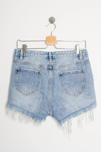 JEANSOWE SZORTY Z PRZETARCIAMI-WYSOKI STAN