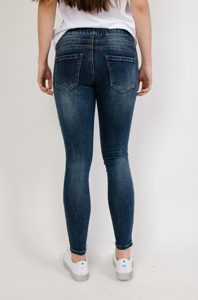 Spodnie jeansowe z lampasami