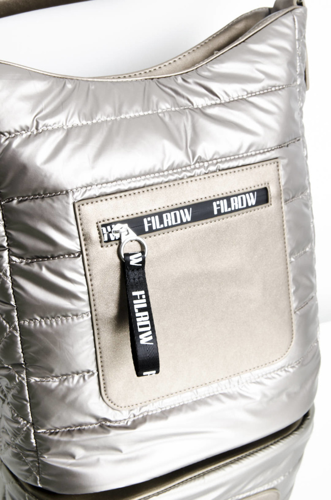 TORBA MATERIAŁOWA PIKOWANA ZŁOTA- SHOPPER