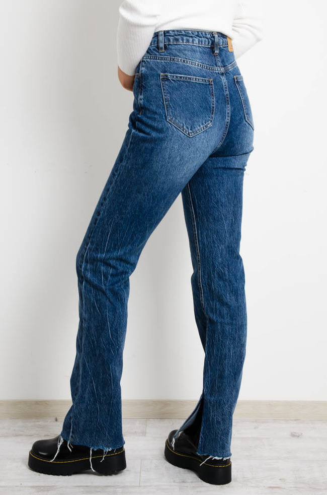 SPODNIE JEANSOWE TYPU STRAIGHT LEG Z WYSOKIM STANEM