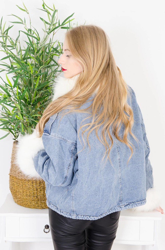 KURTKA JEANSOWA Z FUTERKIEM