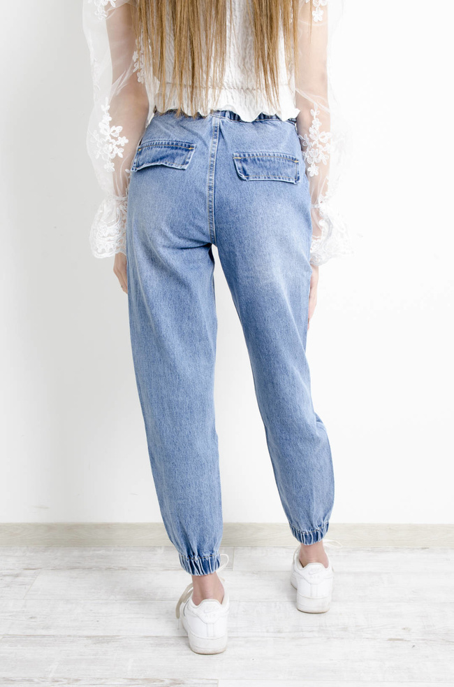 JASNE SPODNIE JEANSOWE BALLOON