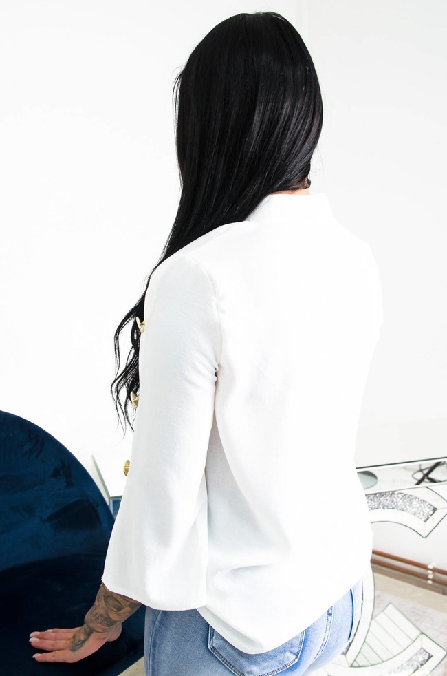 BIAŁA BLUZKA Z CHOKEREM