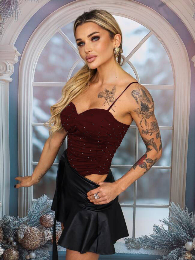 USZTYWNIANE BODY ZDOBIONE CYRKONIAMI NA RAMIĄCZKACH- BORDOWE