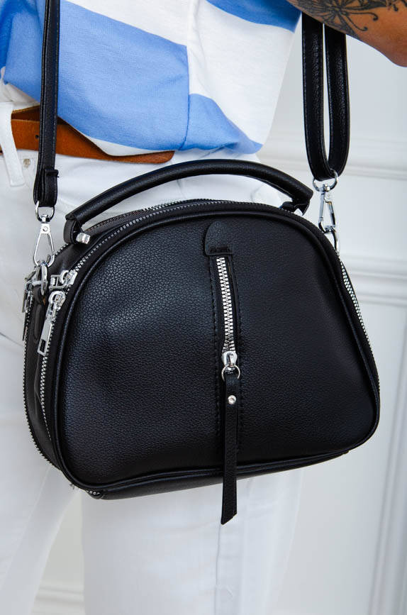 TOREBKA KUFEREK Z OZDOBNYM ZAMKIEM- CZARNA