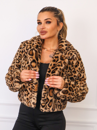 KRÓTKA FUTRZANA KURTKA- PANTERKA