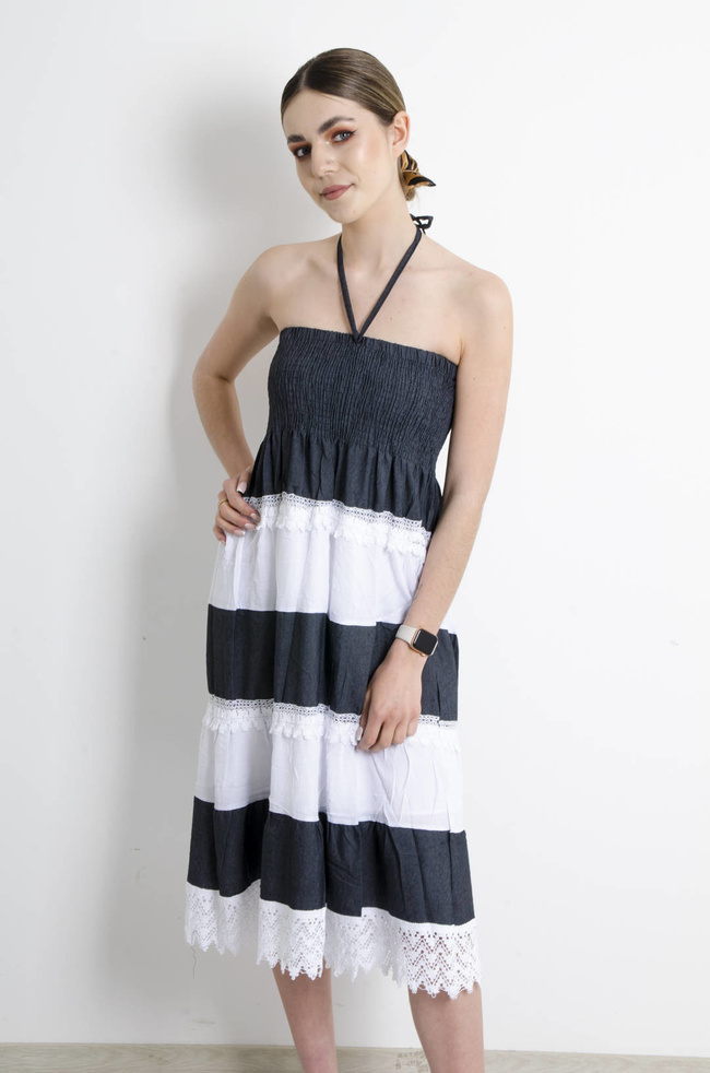 SUKIENKA W PASKI Z KORONKĄ- SZARA