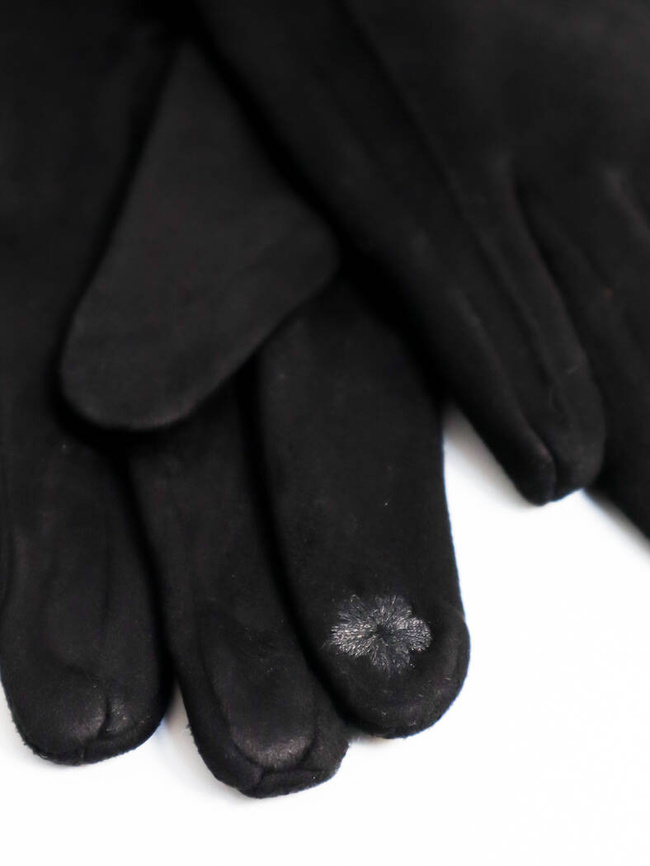 RĘKAWICZKI PALCZATKI Z FUTERKIEM Z LOGIEM LGC-CZARNE