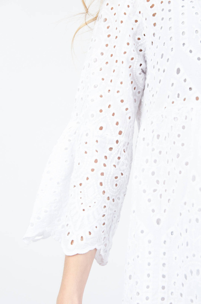 BIAŁA AŻUROWA SUKIENKA