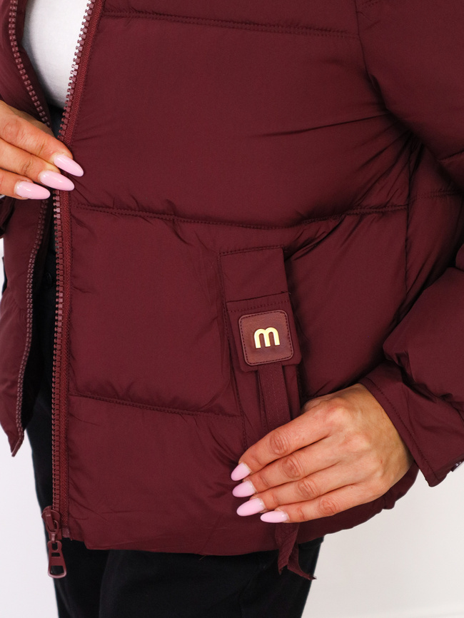 KURTKA PIKOWANA Z OZDOBNYMI NASZYWKAMI PRZY KIESZANIACH- BORDOWA