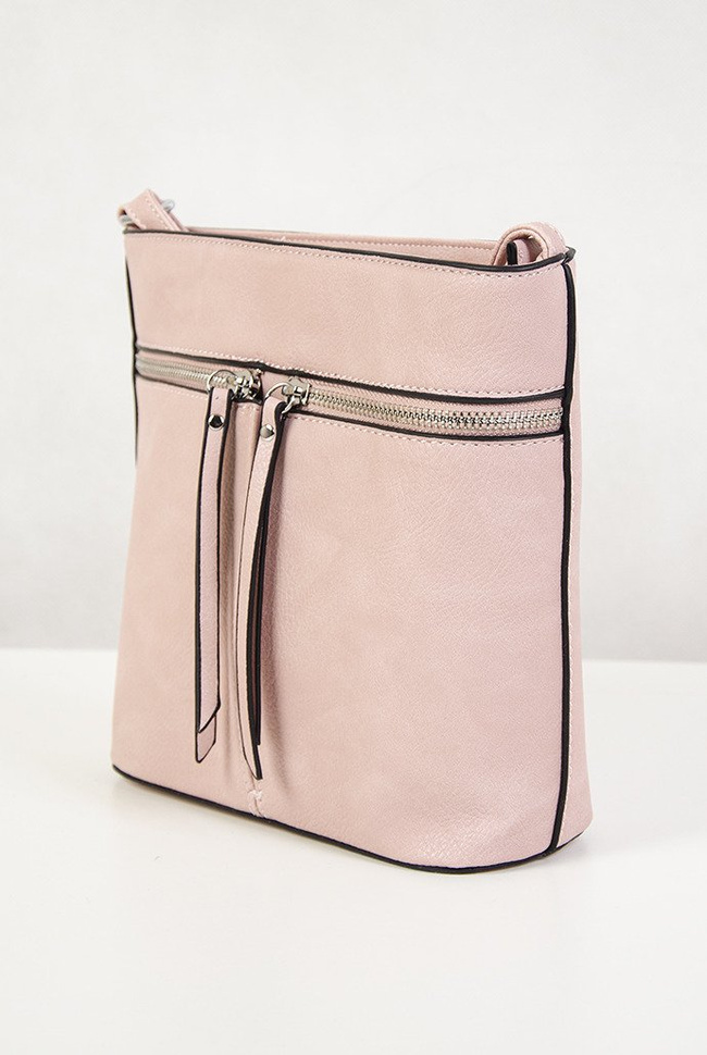 Mała różowa torebka z zamkami