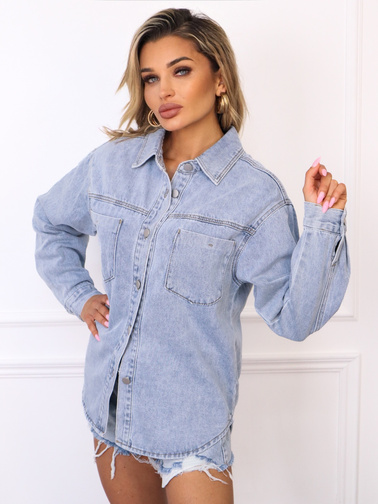 KURTKA JEANSOWA KOSZULA ZAPINANA NA GUZIKI