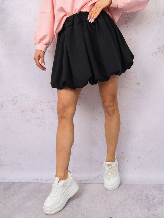 SPÓDNICA MINI BOMBKA- CZARNA