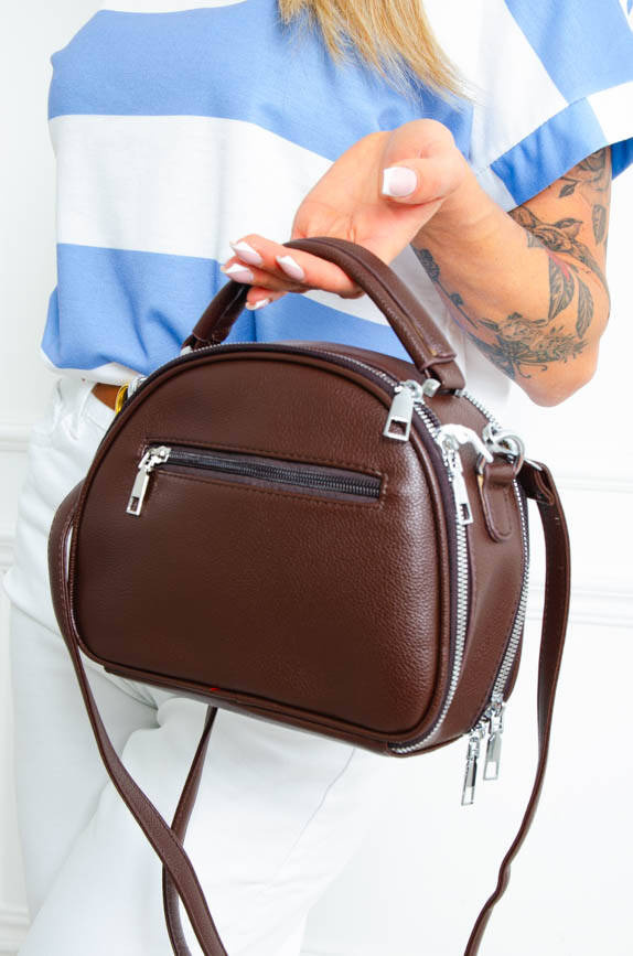 TOREBKA KUFEREK Z OZDOBNYM ZAMKIEM- BRĄZOWA