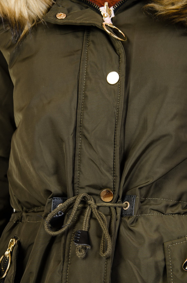 Zielono-czarna dwustronna kurtka