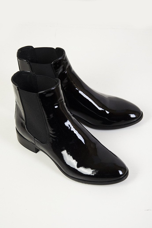 Badura lakierowane czarne sztyblety